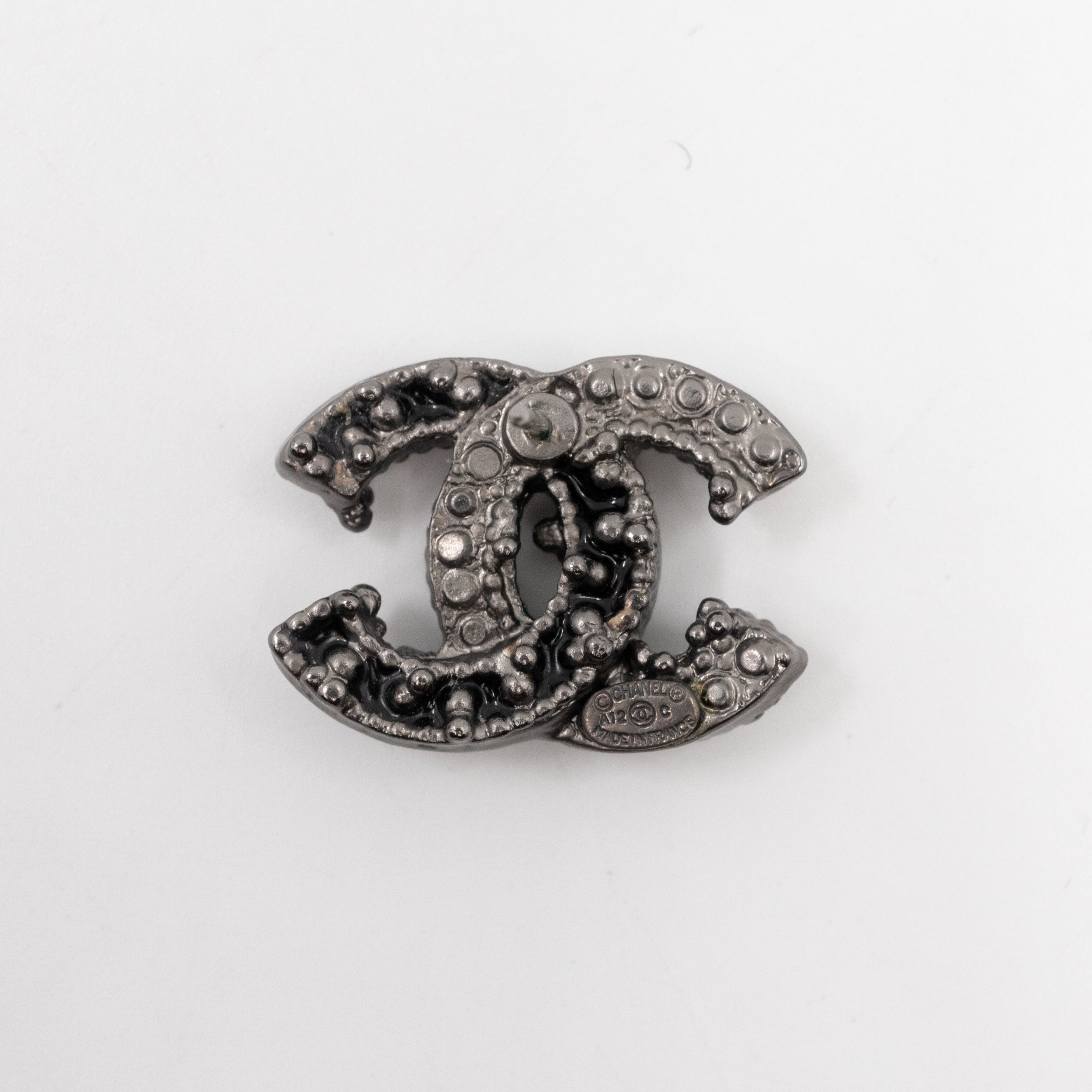 CC Crystal Earrings Ruthenium Black