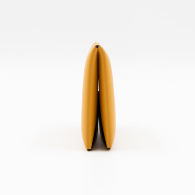 Calvi Card Holder Yellow Leather