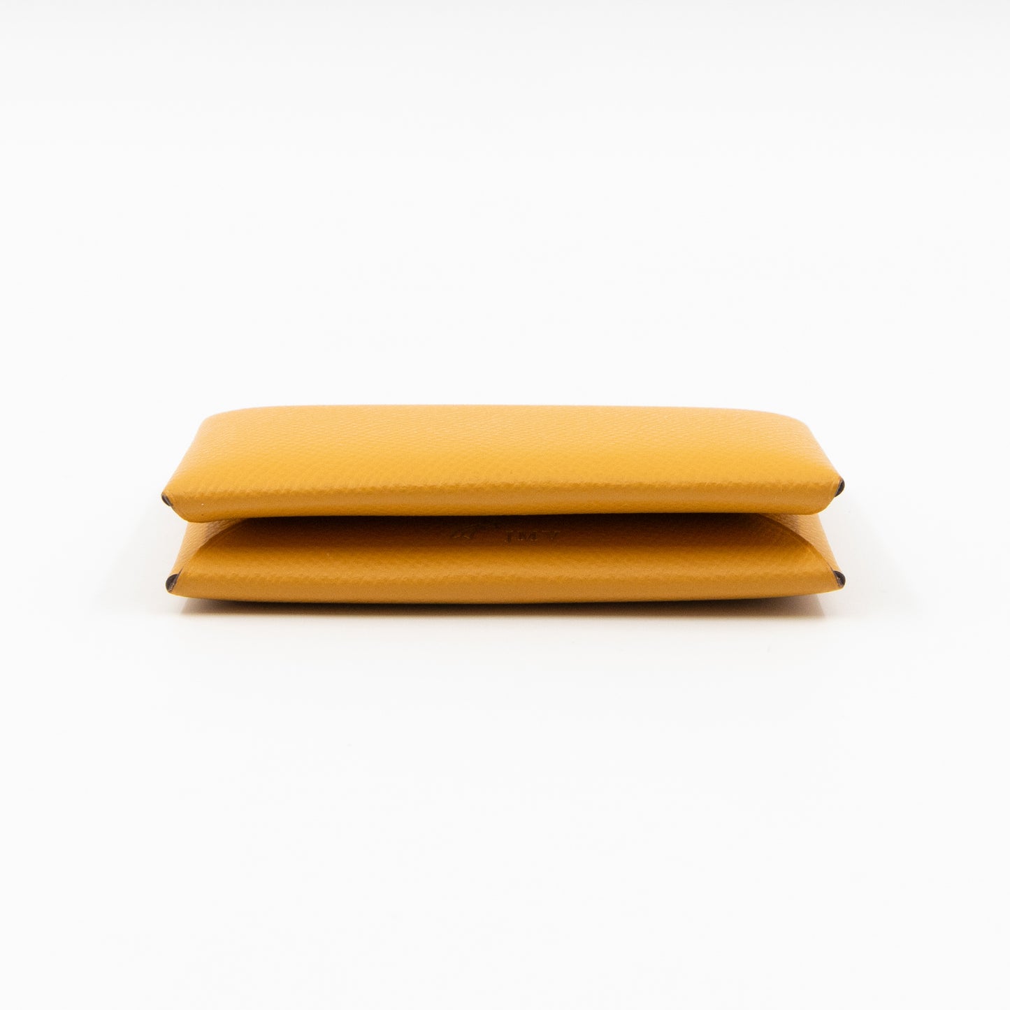 Calvi Card Holder Yellow Leather