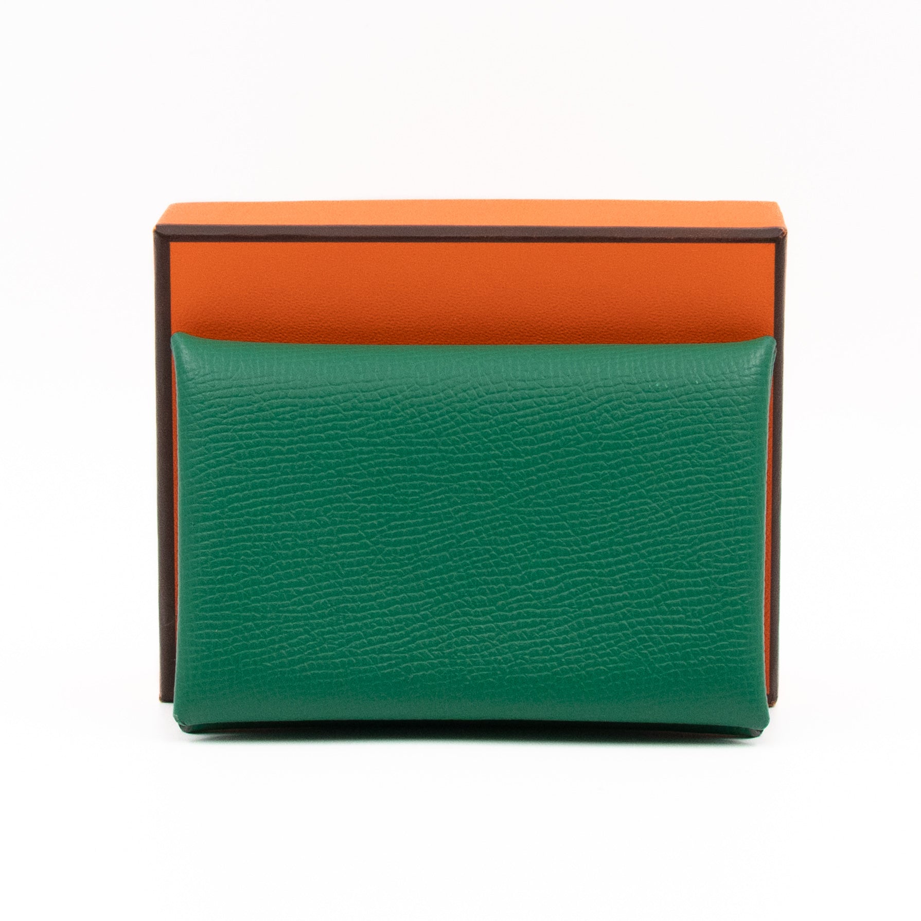 Calvi Card Holder Green Leather