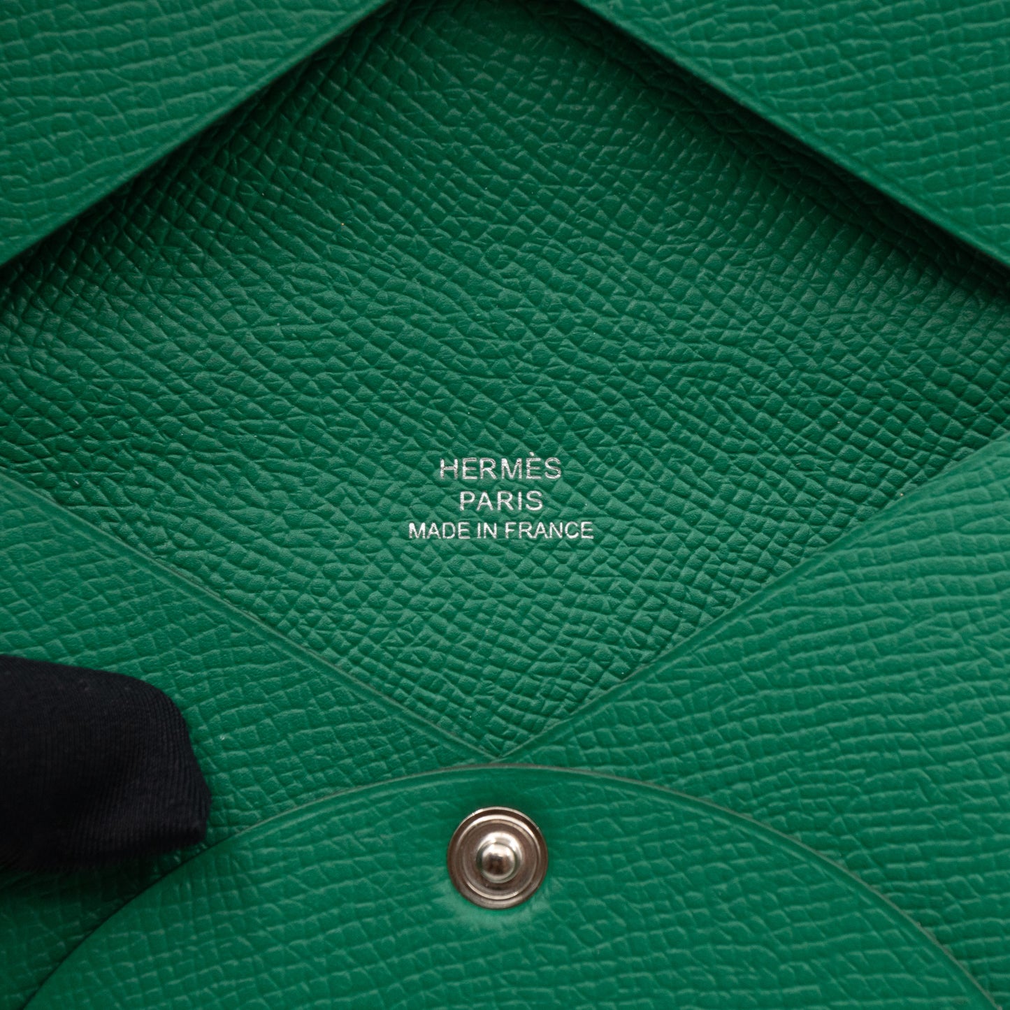 Calvi Card Holder Green Leather