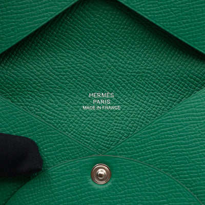 Calvi Card Holder Green Leather