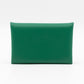 Calvi Card Holder Green Leather