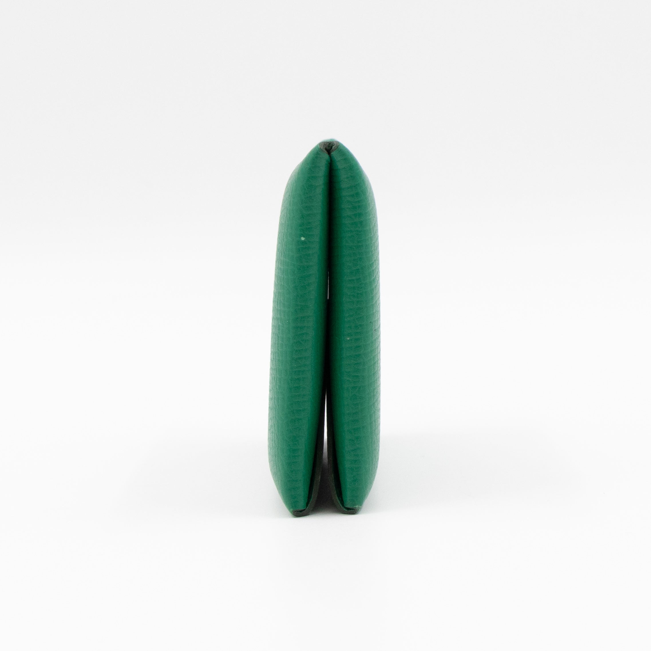 Calvi Card Holder Green Leather