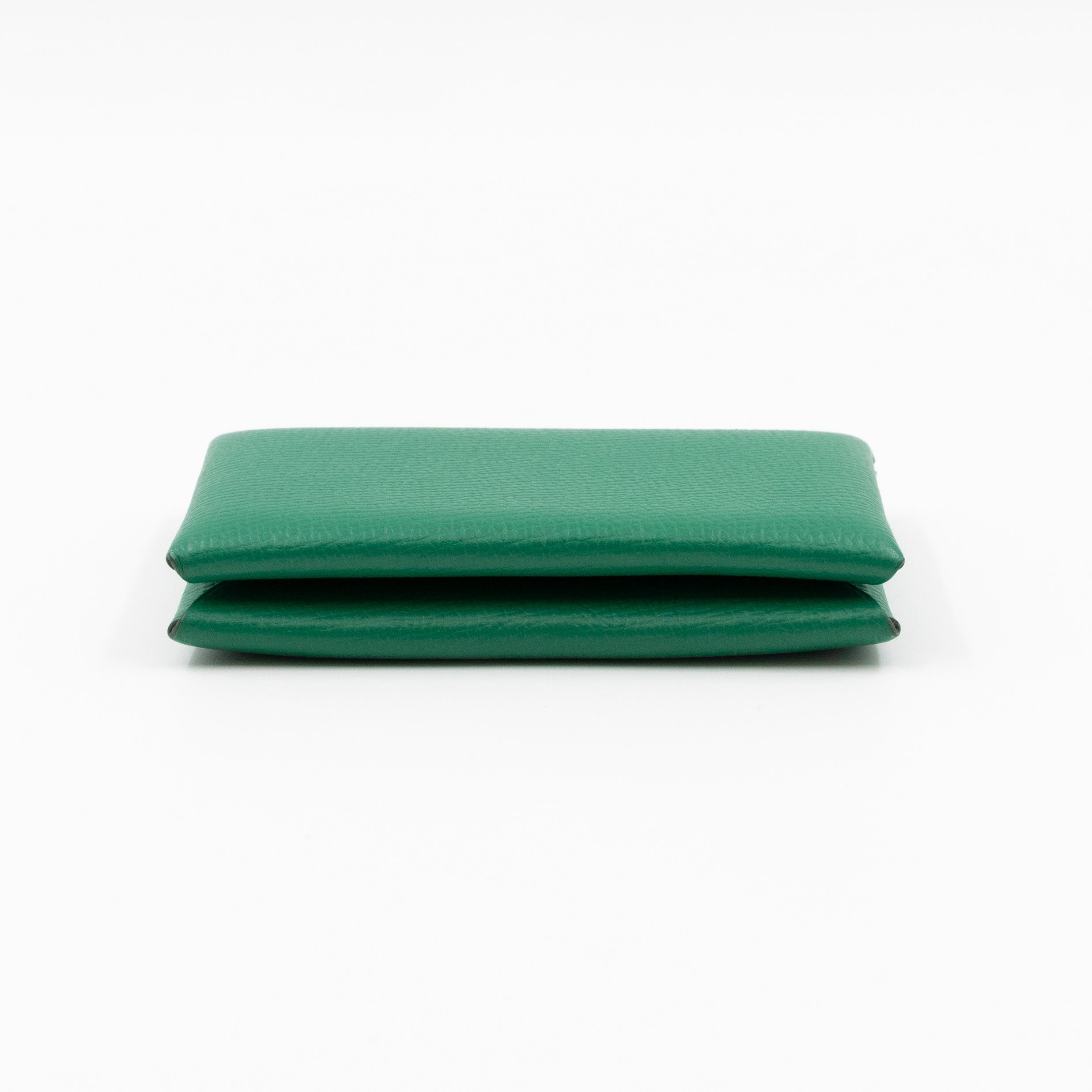 Calvi Card Holder Green Leather