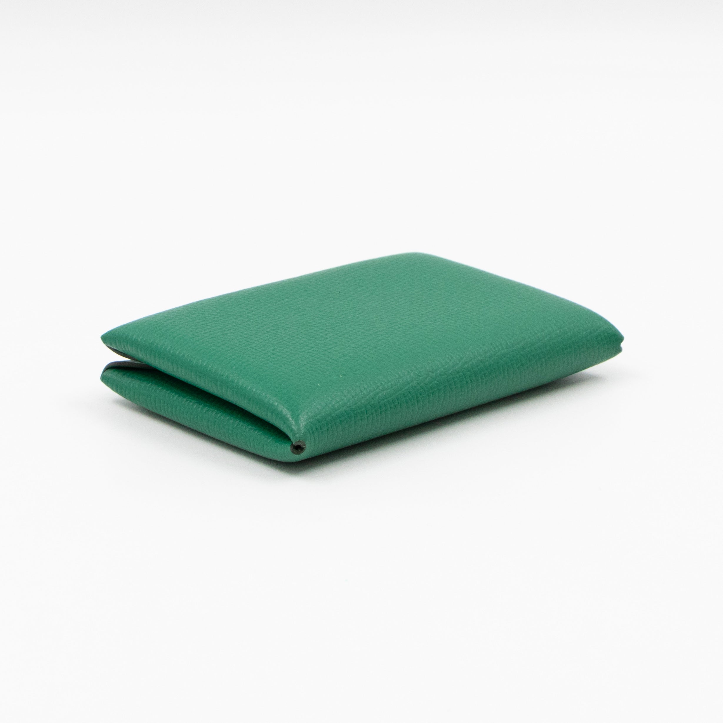 Calvi Card Holder Green Leather