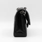 Classic Double Flap Small Black Lambskin Silver