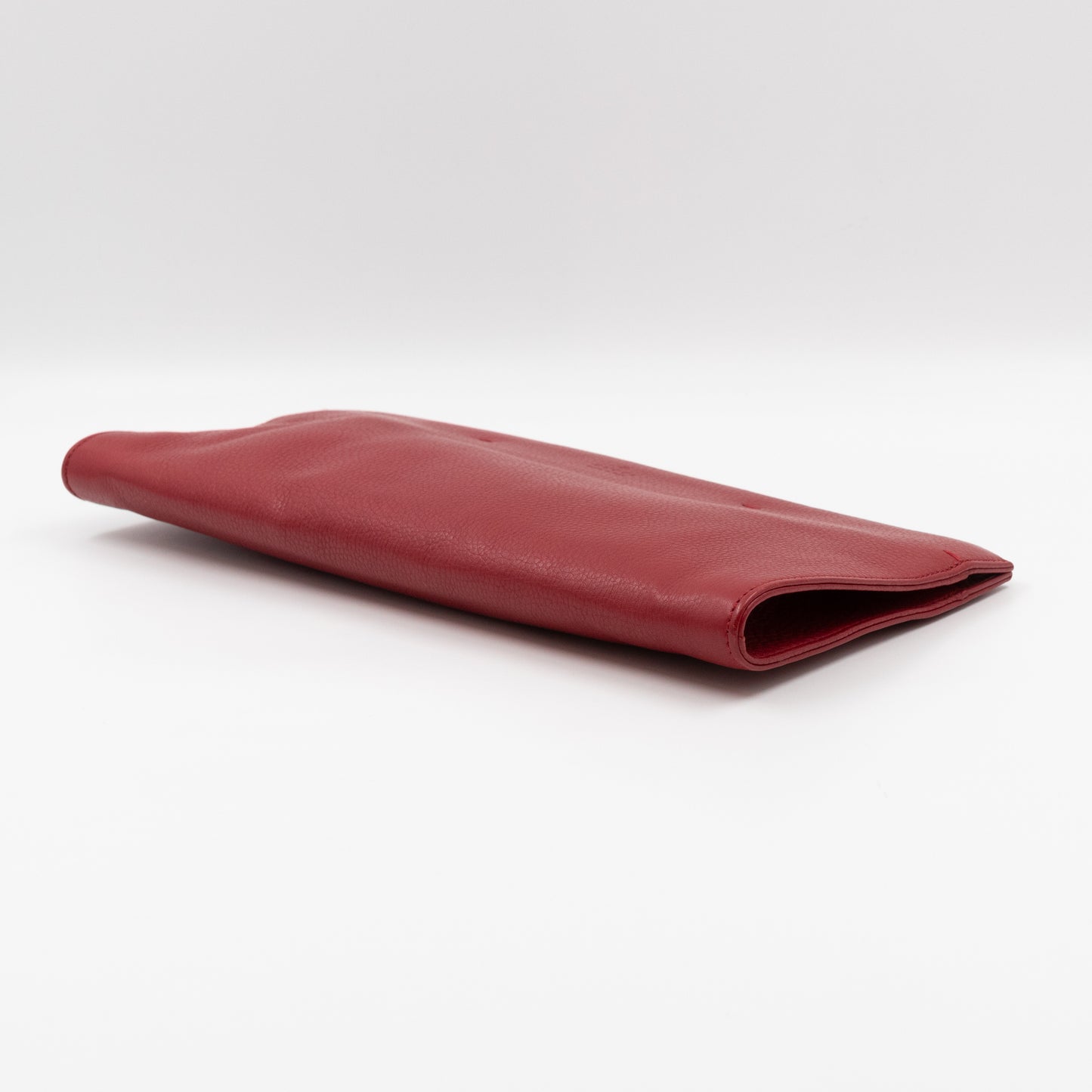 Nouveau Bamboo Tassel Clutch Red Leather
