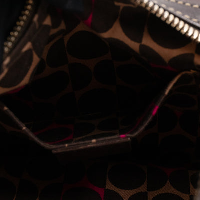 Duchessa Half Moon Hobo Vintage Shoulder Bag Brown Leather