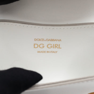 DG Girls Micro Bag White Leather