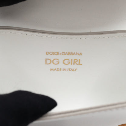 DG Girls Micro Bag White Leather