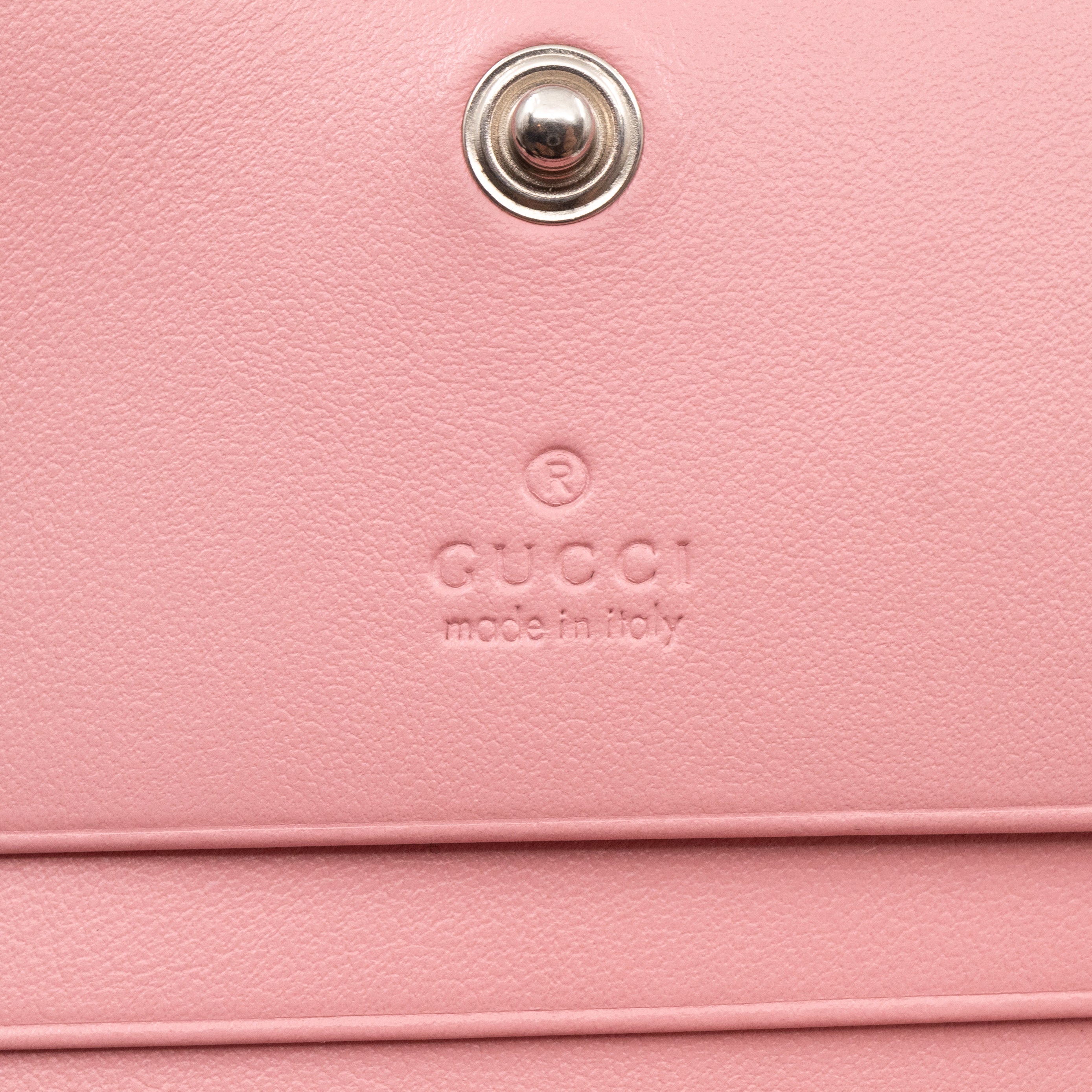GG Marmont Mini Wallet On Chain Matelasse Pink Leather