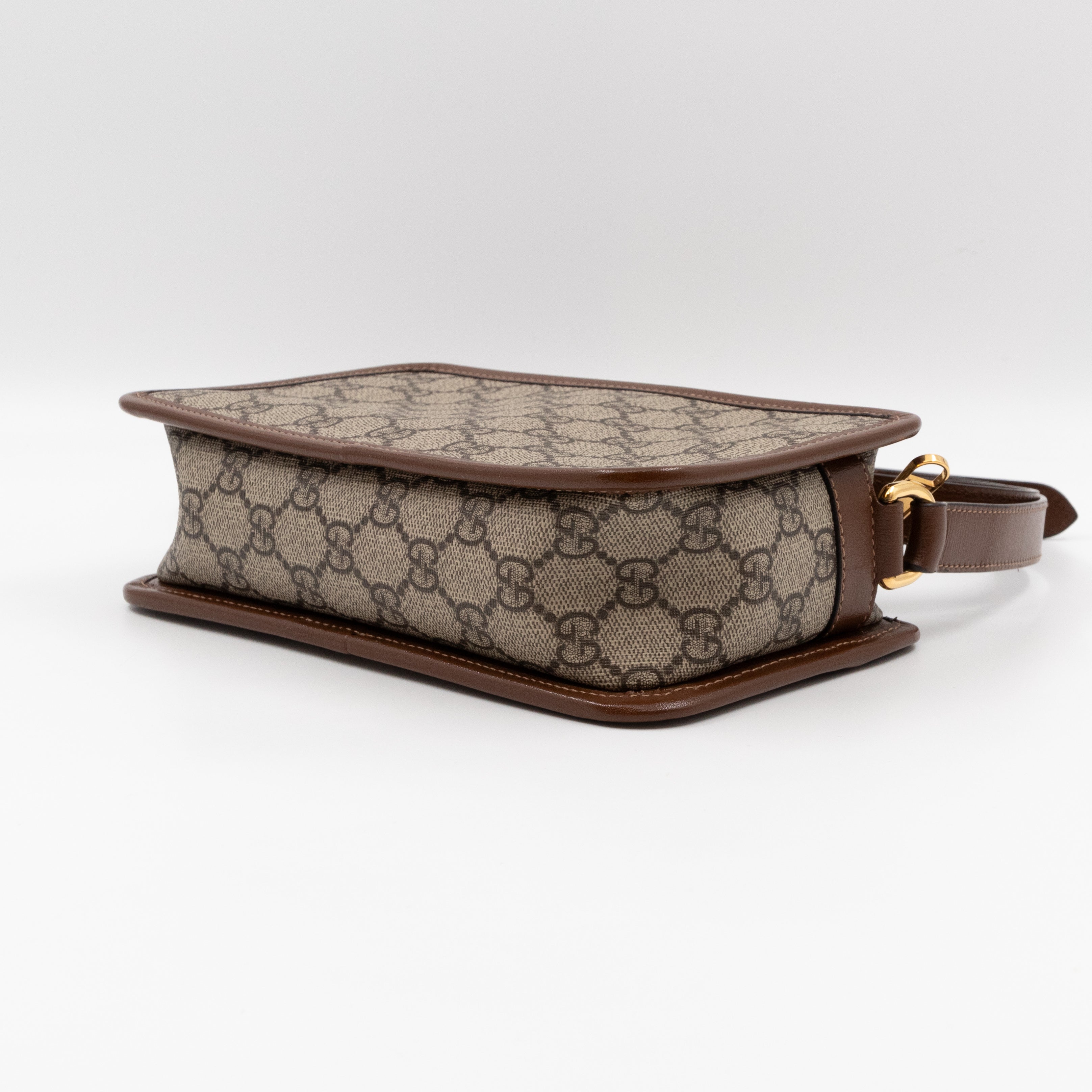Mini Shoulder Bag with Interlocking G Brown GG Supreme