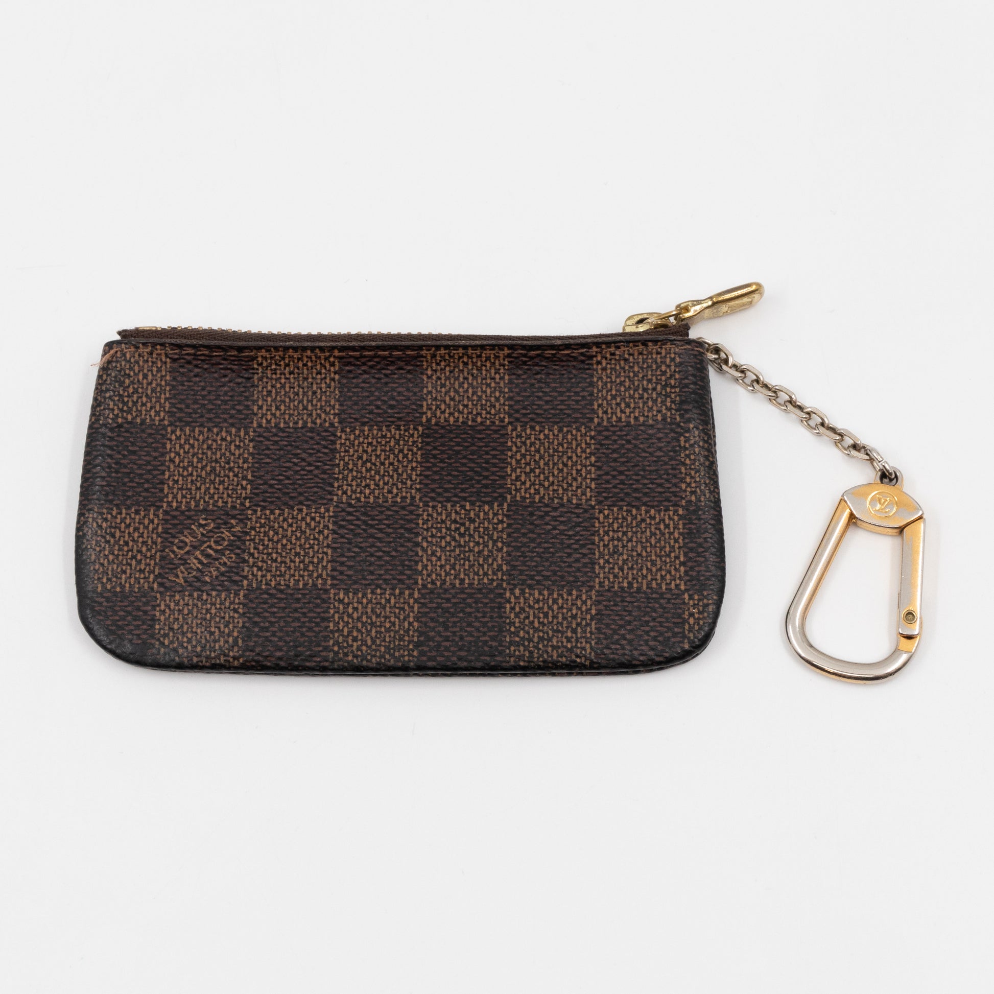 Louis Vuitton Key Coin Pouch Damier Ebene Brown