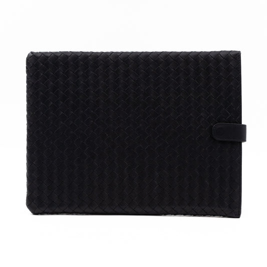 iPad Case Intrecciato Black Leather