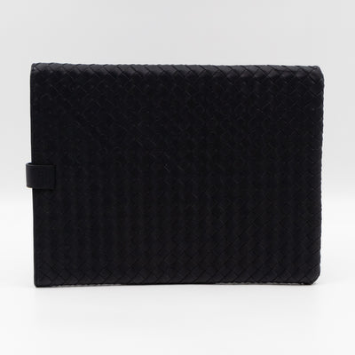 iPad Case Intrecciato Black Leather