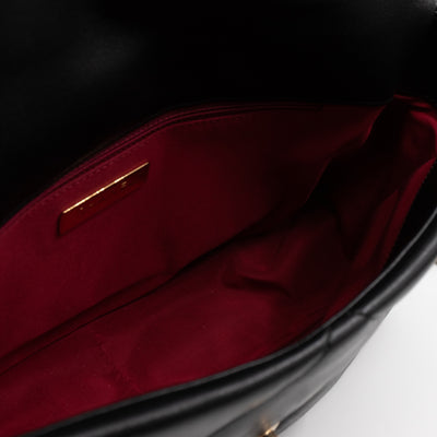 Chanel 19 Large Black Shiny Lambskin