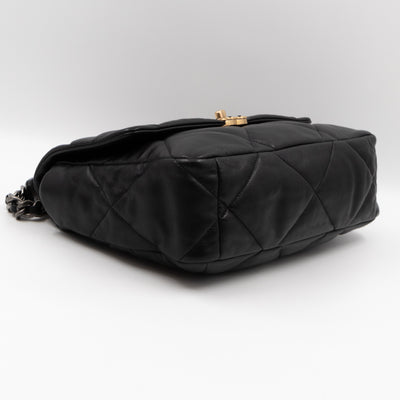Chanel 19 Large Black Shiny Lambskin