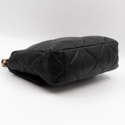 Chanel 19 Large Black Shiny Lambskin