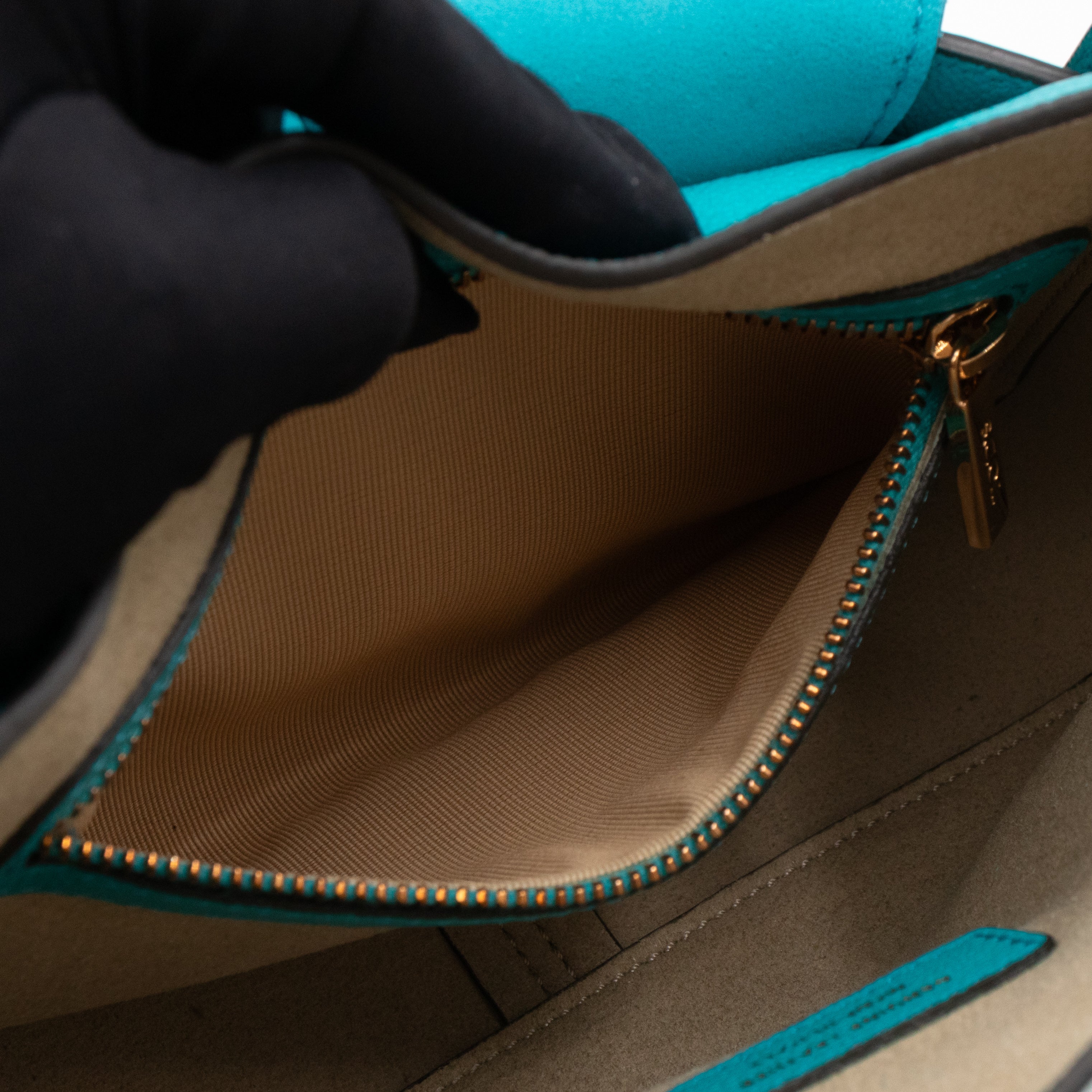 T Timeless Mini Crossbody Bag Turquoise Leather