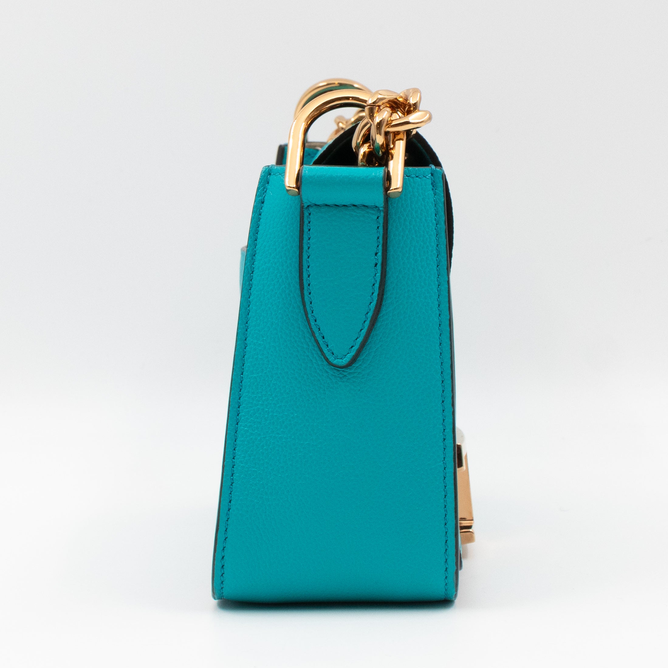 T Timeless Mini Crossbody Bag Turquoise Leather