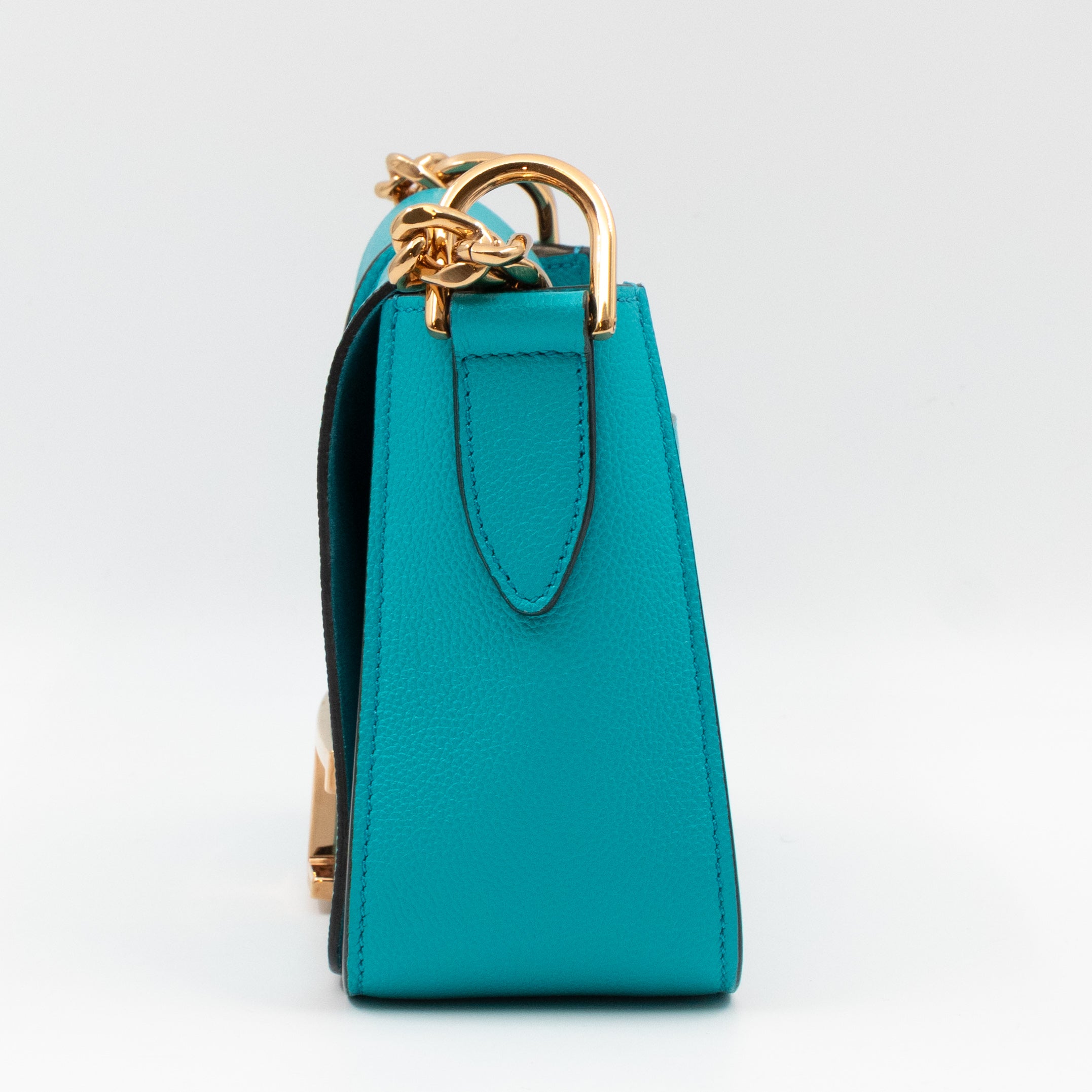 T Timeless Mini Crossbody Bag Turquoise Leather