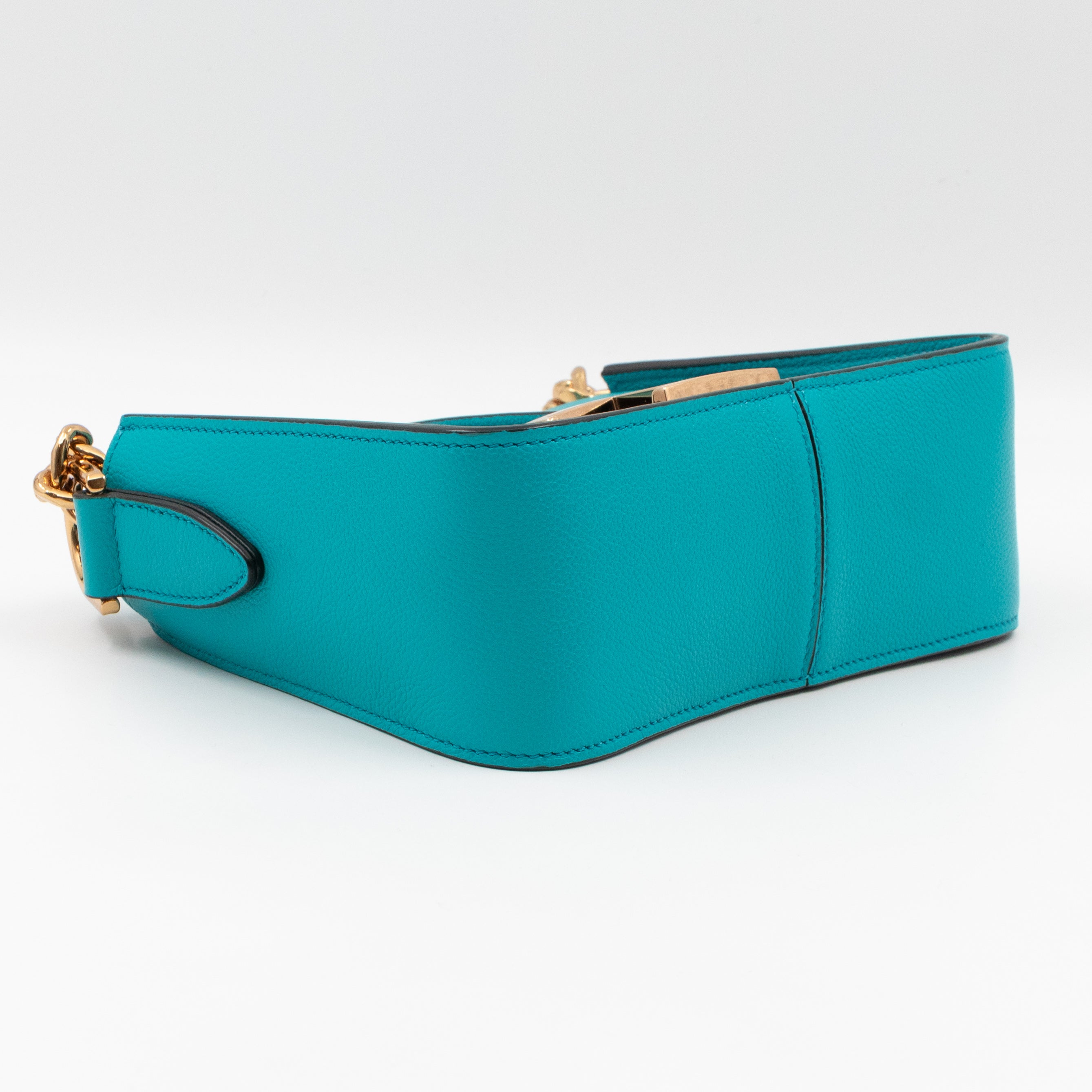 T Timeless Mini Crossbody Bag Turquoise Leather