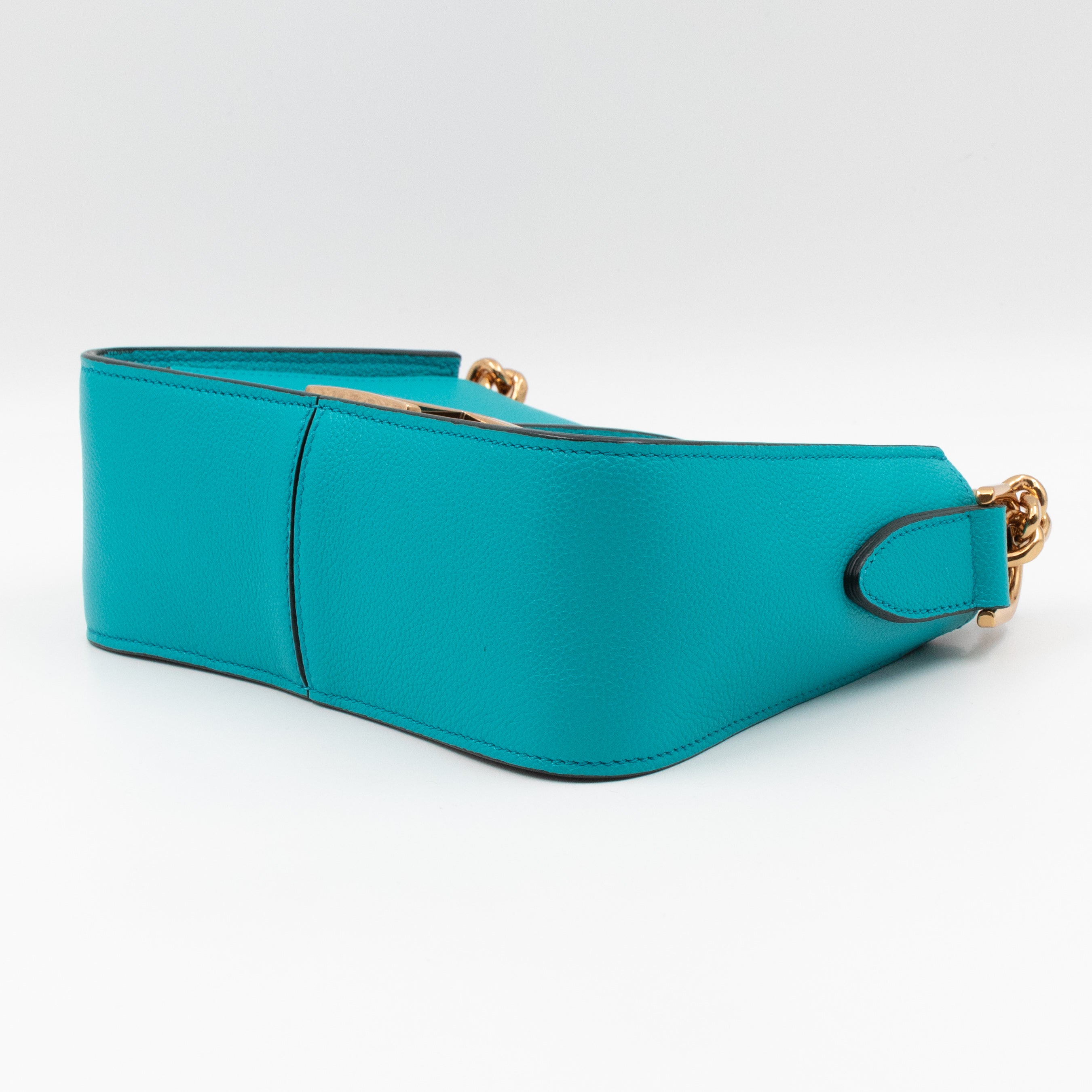 T Timeless Mini Crossbody Bag Turquoise Leather