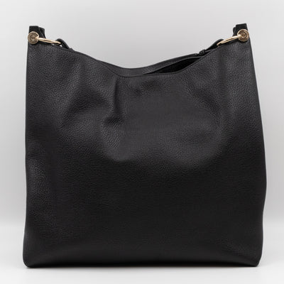 Freya Hobo Large Black Leather