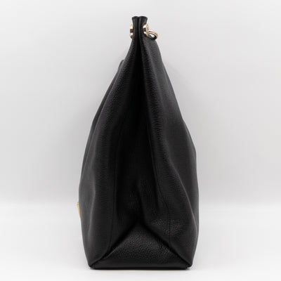 Freya Hobo Large Black Leather