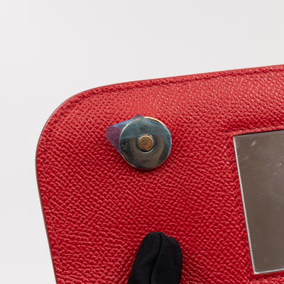 Sicily Medium Embellished Dauphine Leather Rosso