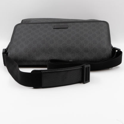 Messenger Shoulder Bag Black GG Canvas