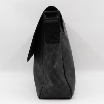 Messenger Shoulder Bag Black GG Canvas