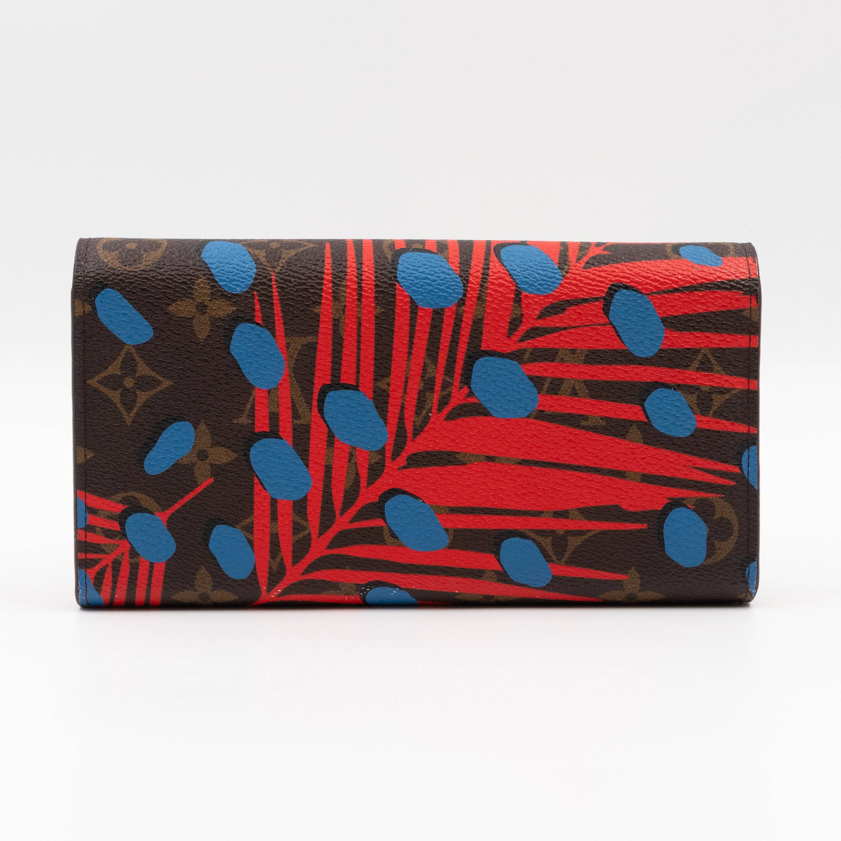 Sarah Wallet Monogram Jungle Dots Blue
