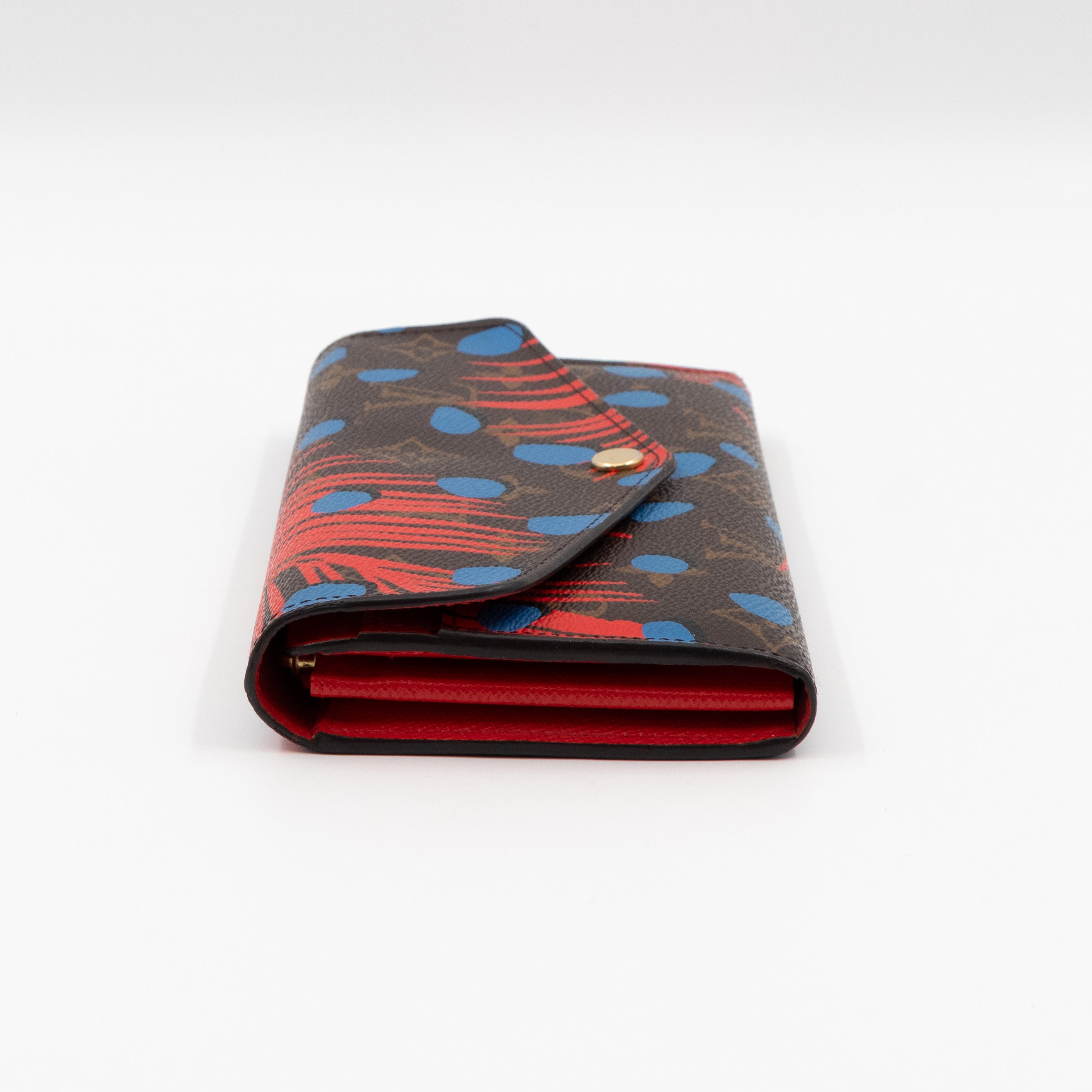 Sarah Wallet Monogram Jungle Dots Blue