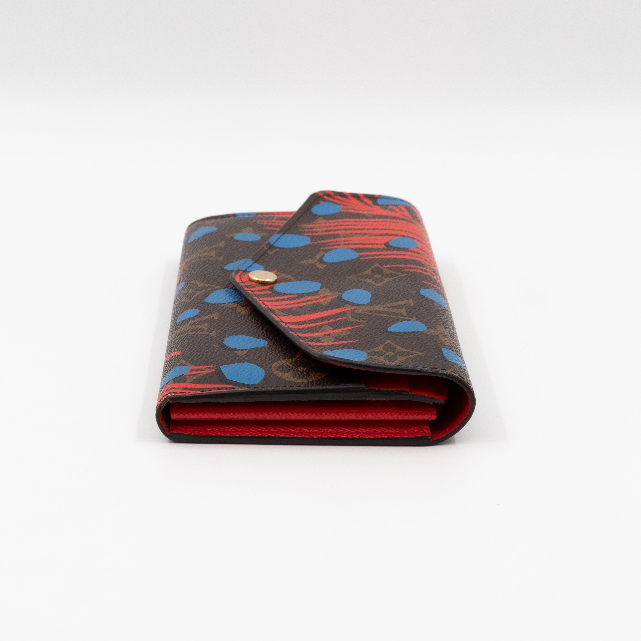 Sarah Wallet Monogram Jungle Dots Blue
