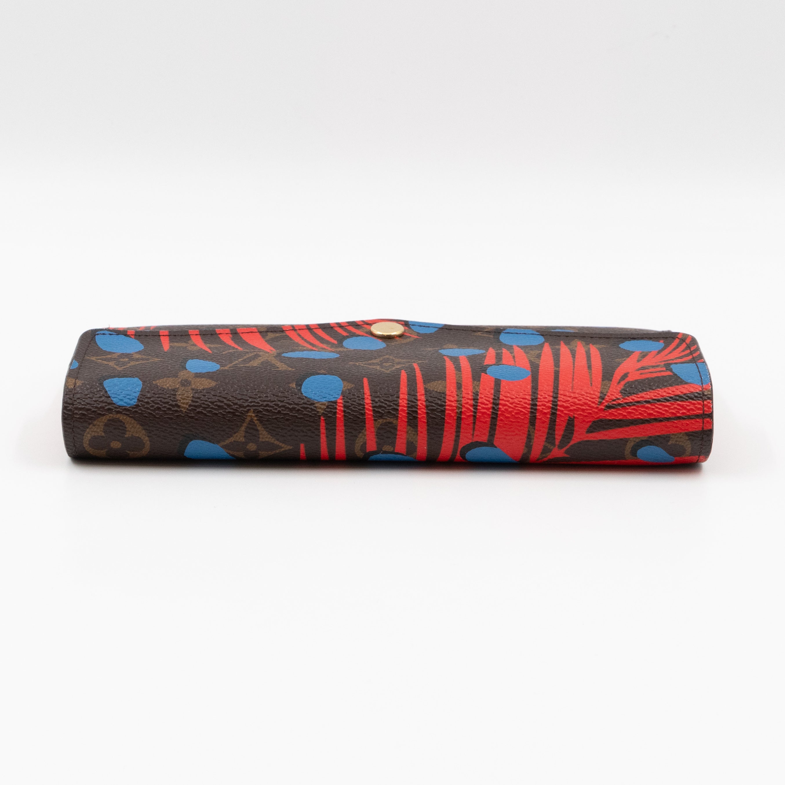 Sarah Wallet Monogram Jungle Dots Blue