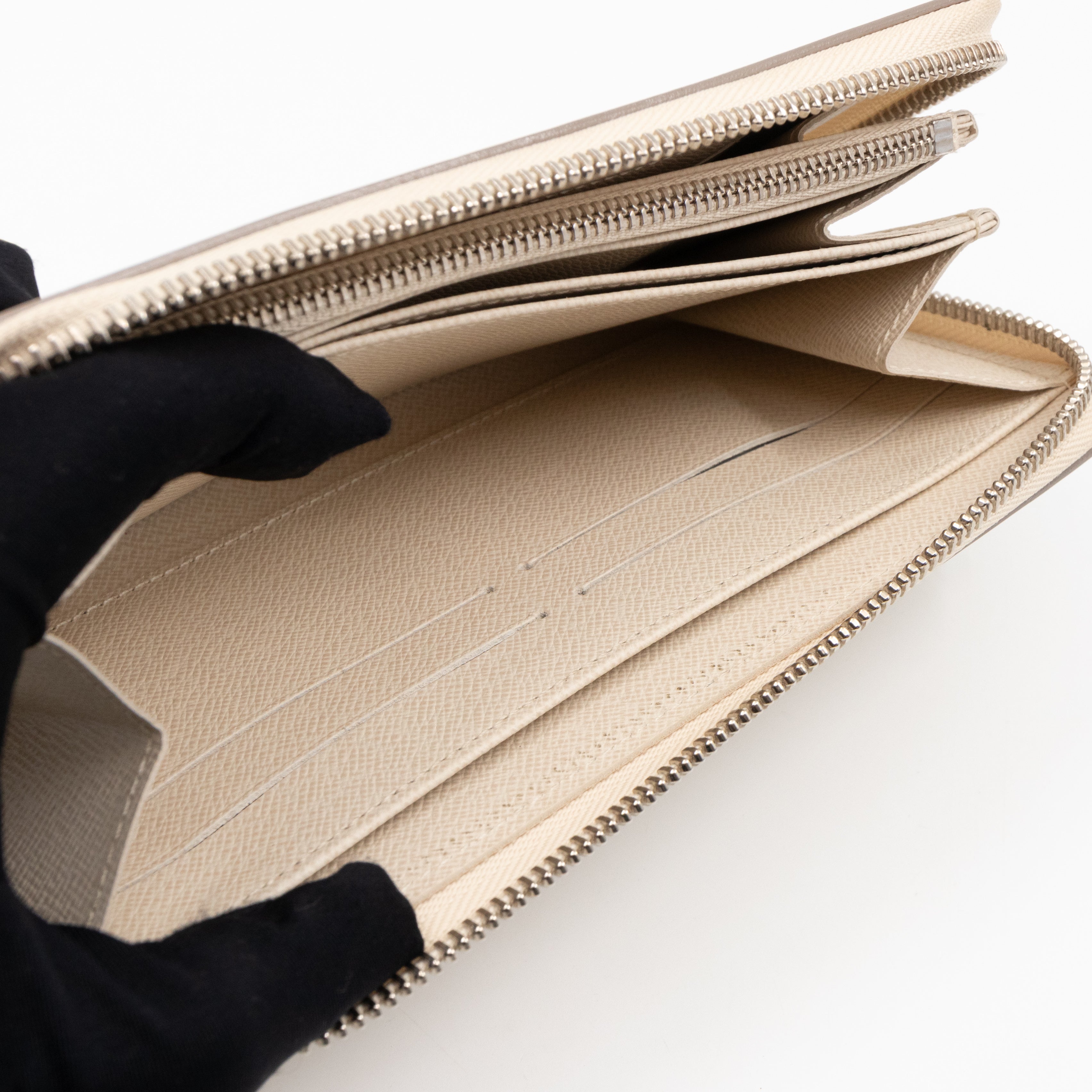 Zippy Wallet Ivory Epi Leather