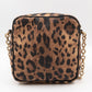 Square Chain Crossbody Bag Dauphine Leather Leopard