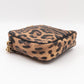 Square Chain Crossbody Bag Dauphine Leather Leopard
