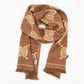 GG Wool Jacquard Scarf Beige & Brown