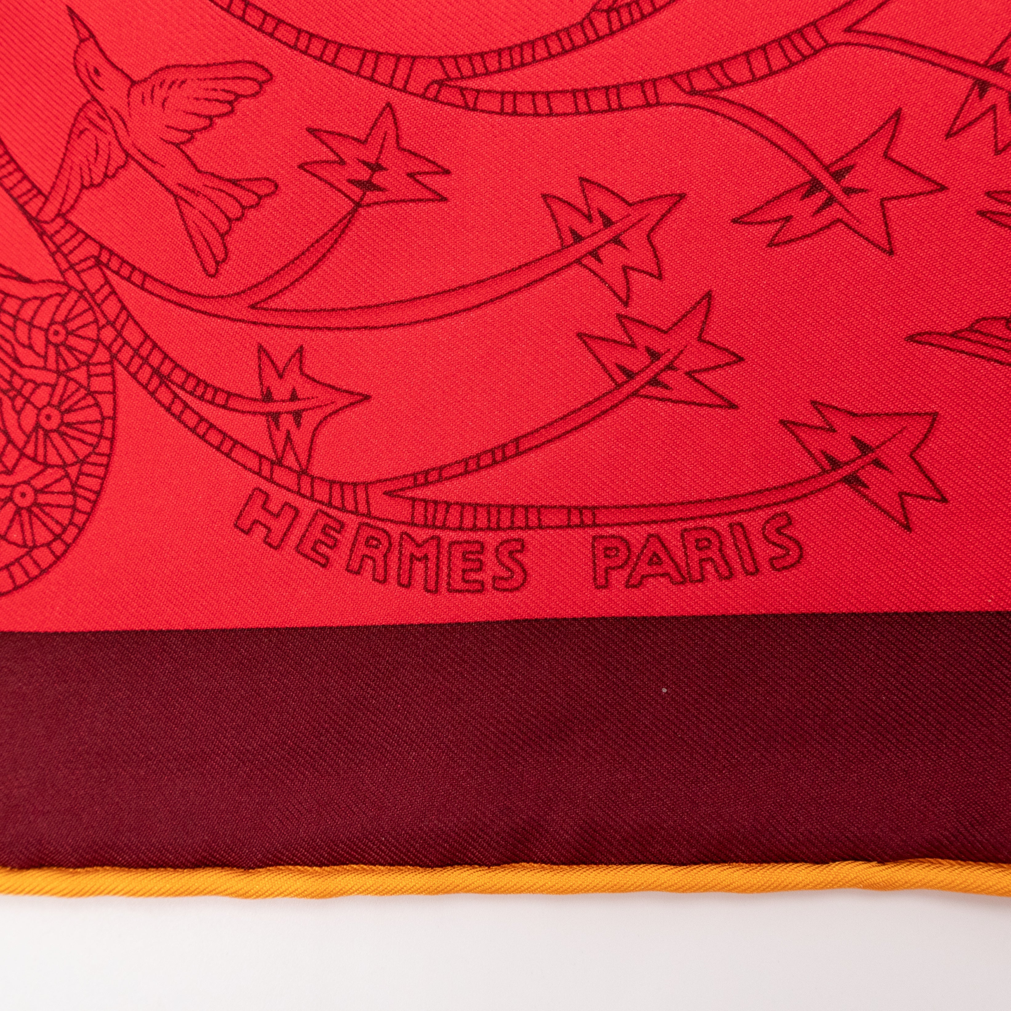Silk Scarf 90 Les Legendes de l'Arbre Coloriage