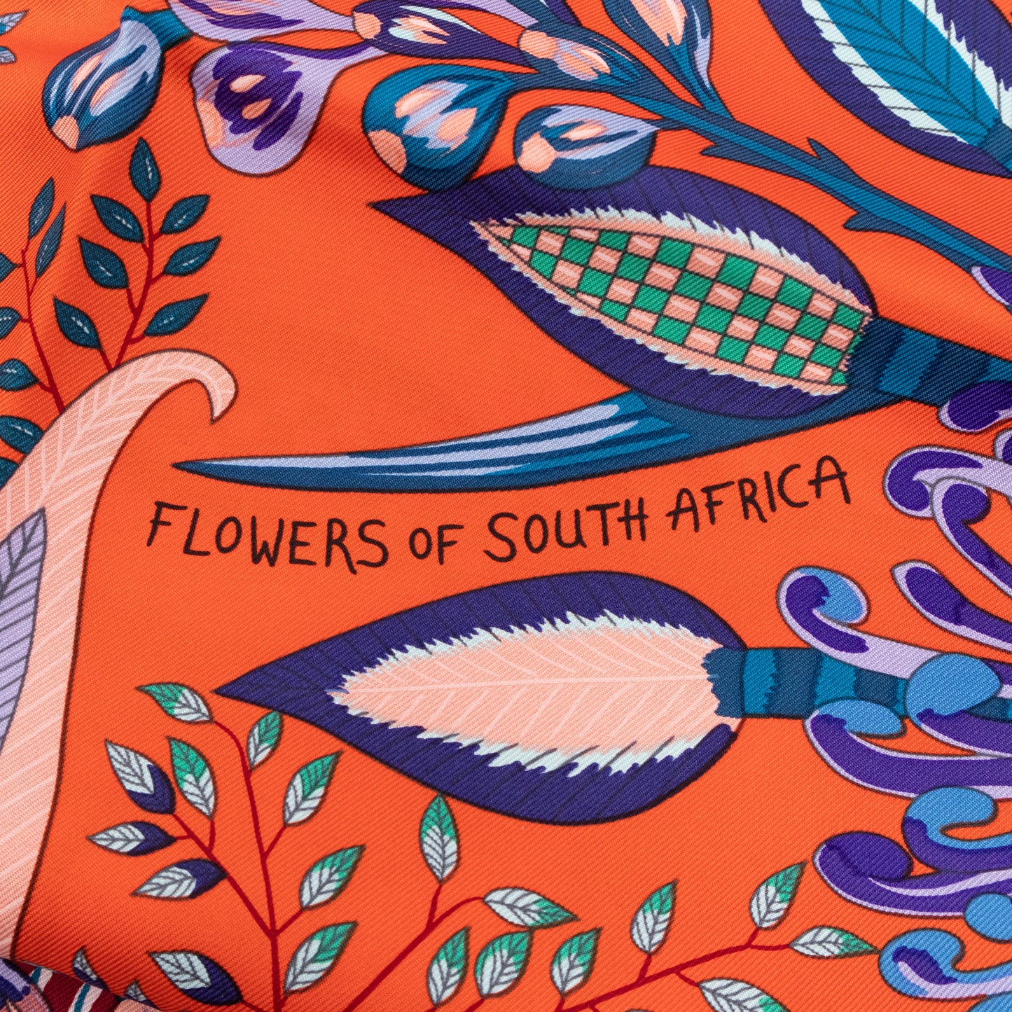Silk Scarf 90 Flowers of South Africa