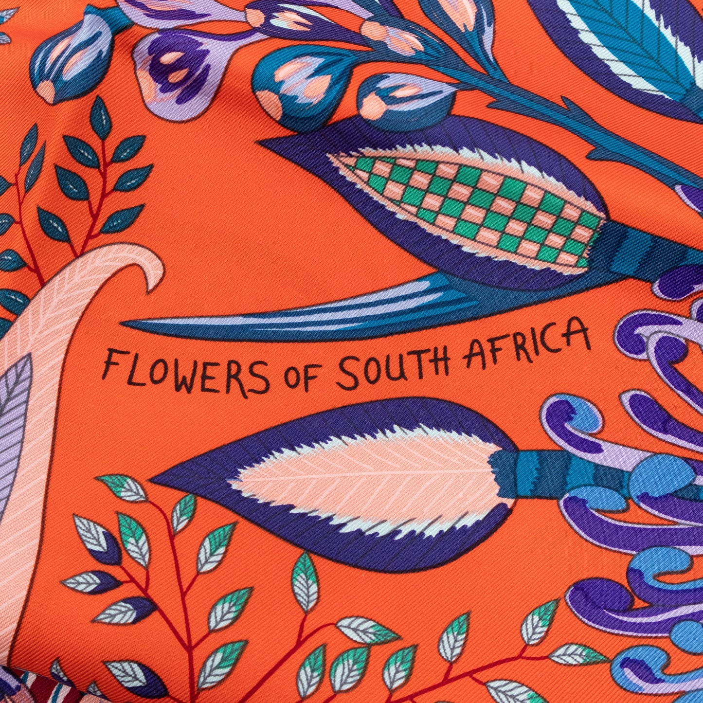 Silk Scarf 90 Flowers of South Africa