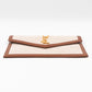 Uptown Pouch Beige Canvas Brown Leather Gold