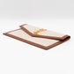 Uptown Pouch Beige Canvas Brown Leather Gold