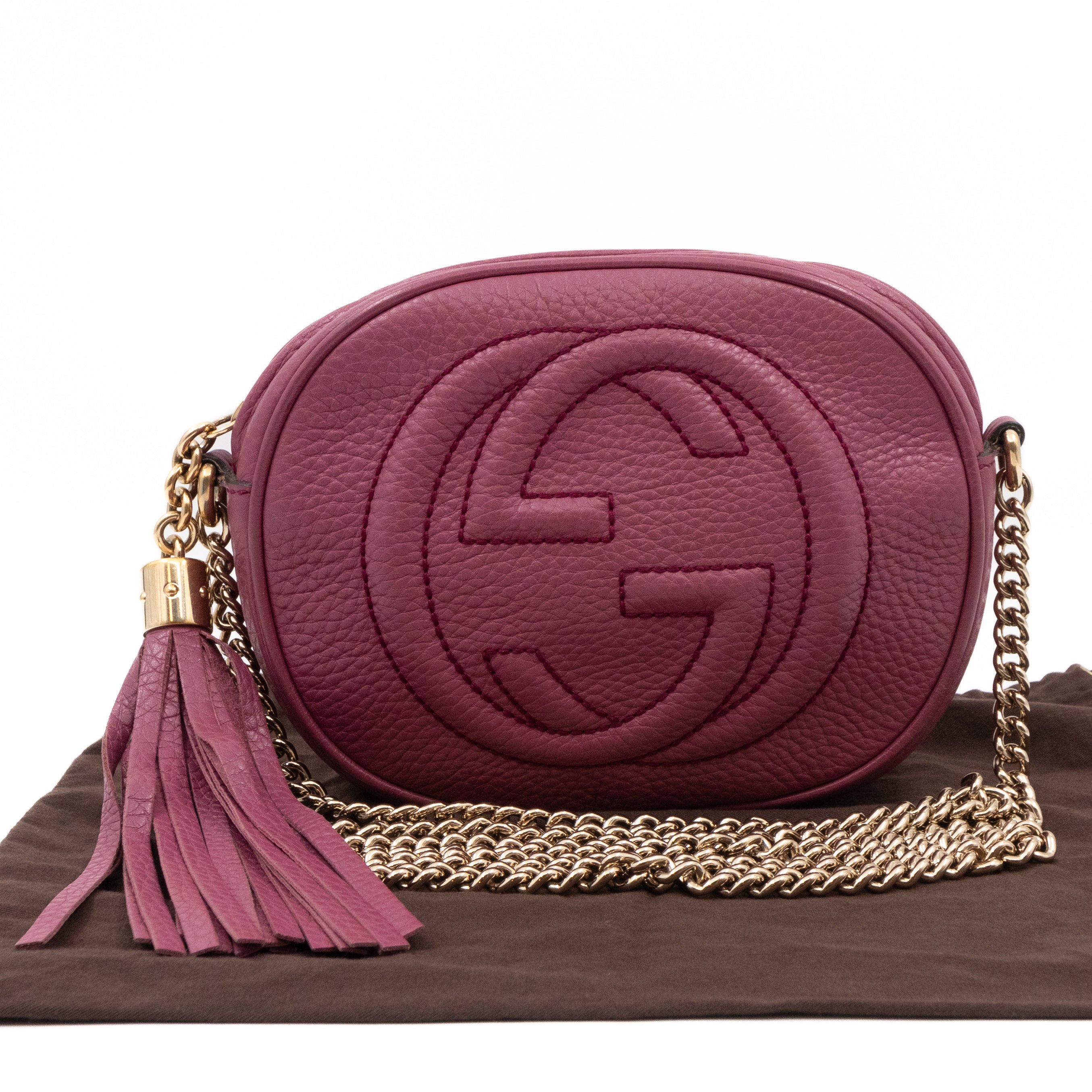 Gucci red sale tassel bag