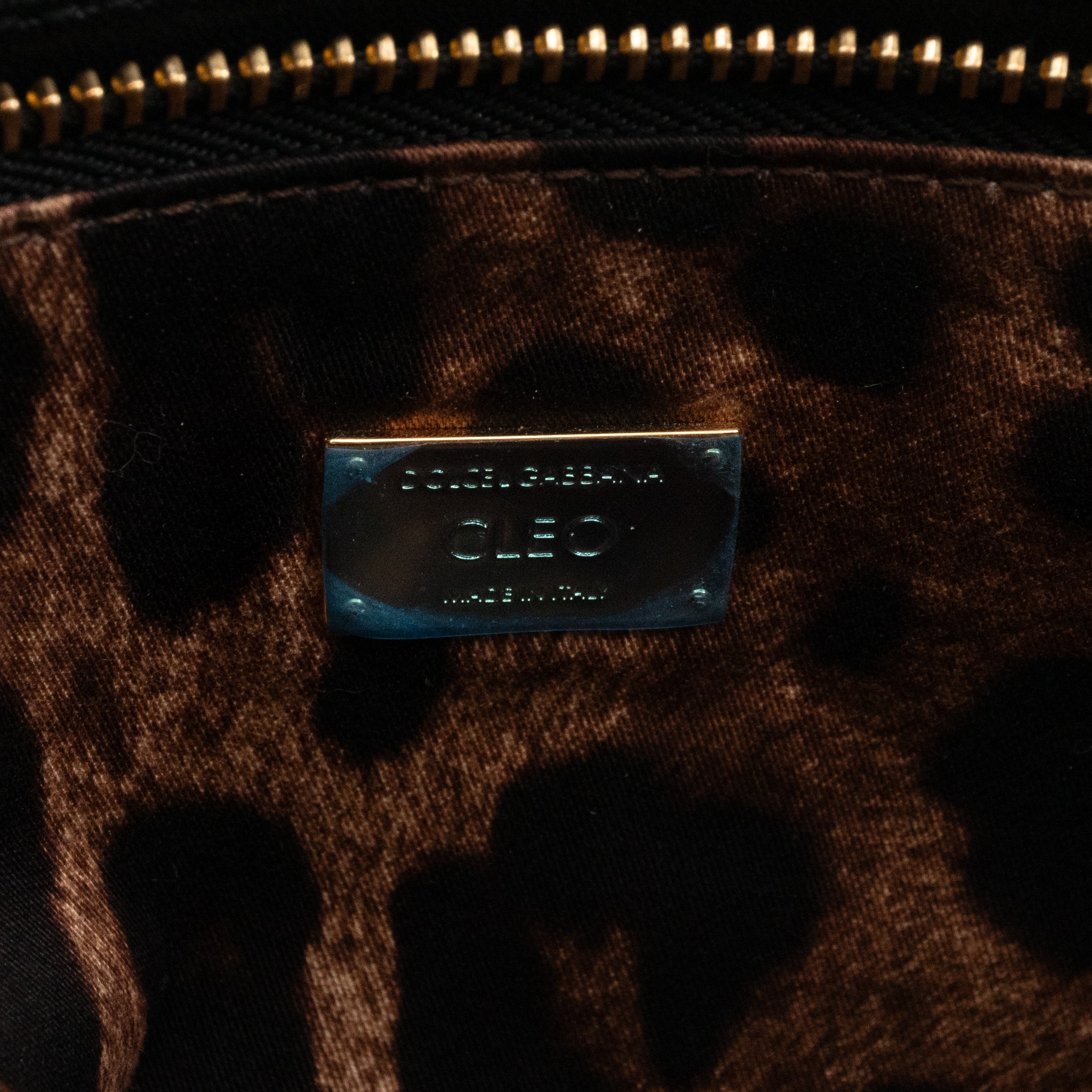 Cleo Clutch Black White Faux Fur