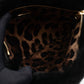 Cleo Clutch Black White Faux Fur