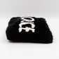 Cleo Clutch Black White Faux Fur